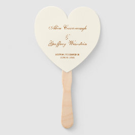 Abanico Boda de marfil de cobre simple y elegante