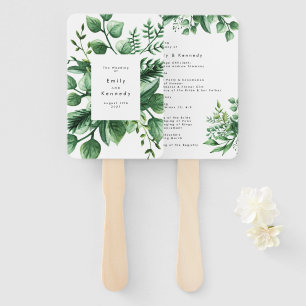 Abanico Boda de Plantas Leafy de Verdor Fresco
