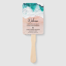 Abanico Boda de playa de olas y arena