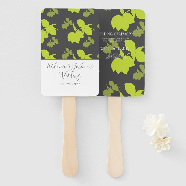 Abanico Boda de Silohuette Lemon Lime (Anverso y reverso)