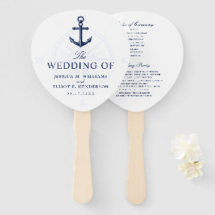 Abanico Boda de temas náuticos Personalizado Marina