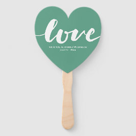 Abanico Boda de tipografía de amor moderno