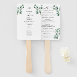 Abanico Boda de vegetación botánica de eucalipto