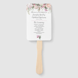 Abanico Boda de vegetación de Rosas Rosa Rosadas de Rubor