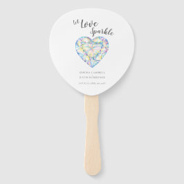 Abanico Boda deja que le guste la acuarela de diamante bri