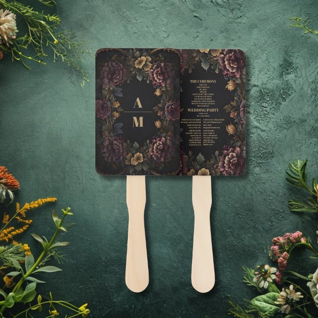 Abanico Boda del marco floral gótico victoriano (Subido por el creador)