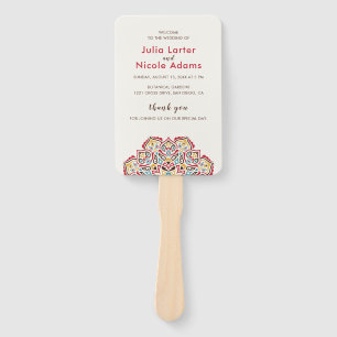 Abanico Boda del patrón de Mandala geométrica clásica