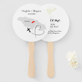 Abanico Boda Destino Jamaica Hand Fan
