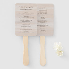 Abanico Boda elegante acuarela neutral moderna