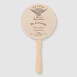 Abanico Boda en la Playa Conchas Marinas