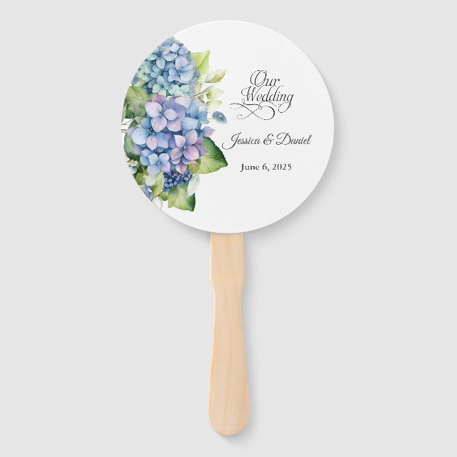 Abanico Boda floral (Anverso)