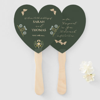 Abanico Boda floral de Art Nouveau vintage
