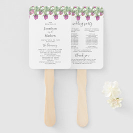 Abanico Boda floral de color de la jungla de verano