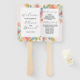 Abanico Boda Flower Hand Fan Modern Florals
