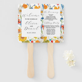 Abanico Boda Flower Hand Fan Summer Florency