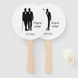 Abanico Boda gay crece con nombres y fecha