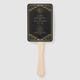 Abanico Boda Gold Sun and Moon Tarot