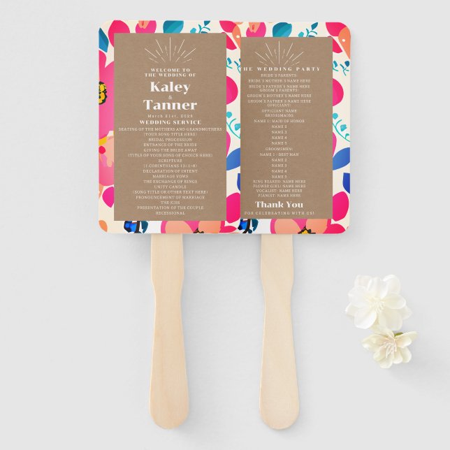 Abanico Boda inspirado en el libro de dibujos animados (Anverso y reverso)