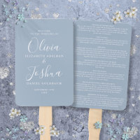 Boda Judía con guión de firma azul polvoriento