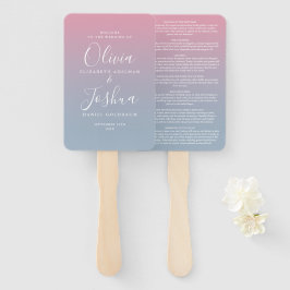 Abanico Boda Judío Ombre Rosa Y Azul Polvoriento