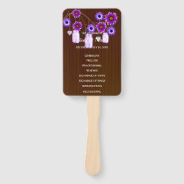 Abanico Boda Mason Jars Dark Rustic Purple Floral