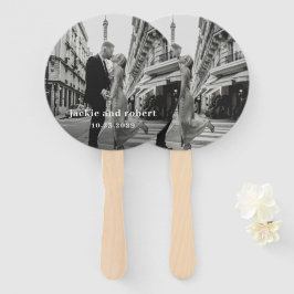 Abanico Boda Minimalista Moderna con Foto