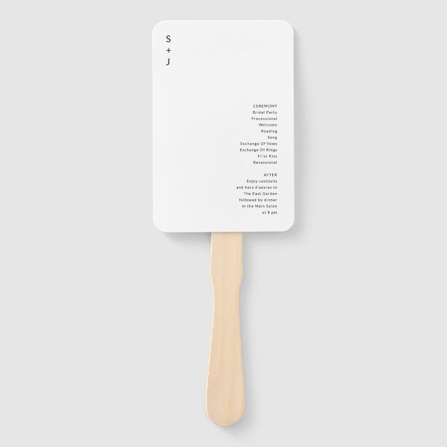 Abanico Boda moderno (Anverso)