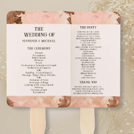 Abanico Boda Occidental Piel de vaca Rubor Boda Hand Fan