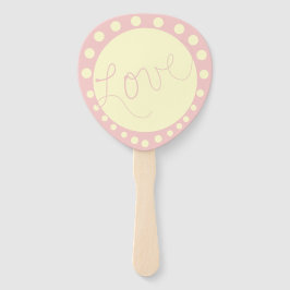 Abanico Boda Rosa Cream Polka Dots Personalizado