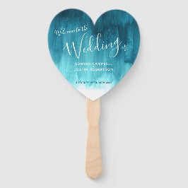 Abanico Boda verde azulado aqua moderna afición al program