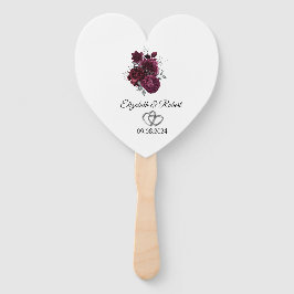 Abanico Bodas de Rosas de Borgoña
