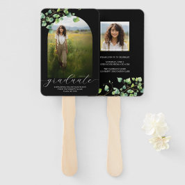 Abanico Boho Arch Ivy, graduación negra