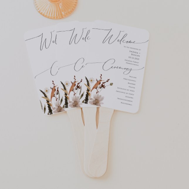 Abanico Boho Autumn Wildflower | Programa de bodas (Subido por el creador)