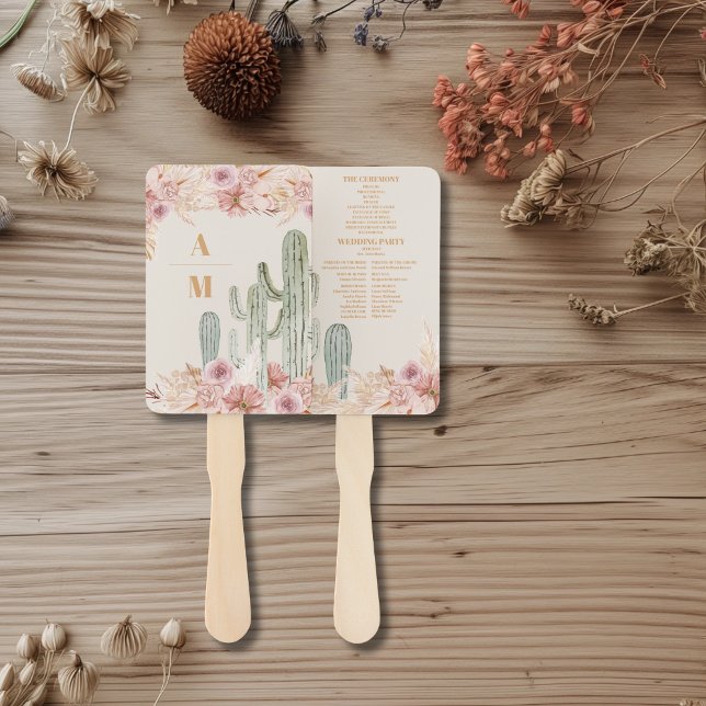 Abanico Boho Desert Cactus Boda (Subido por el creador)