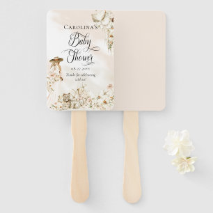 Abanico Boho Leopard   Mujer Tropical Floral Baby Shower