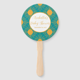 Abanico Boho Little Ray de Sun Turquoise Baby Shower