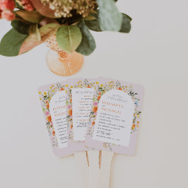Abanico Boho Otoño Flor Silvestre | Programa de Boda Flora
