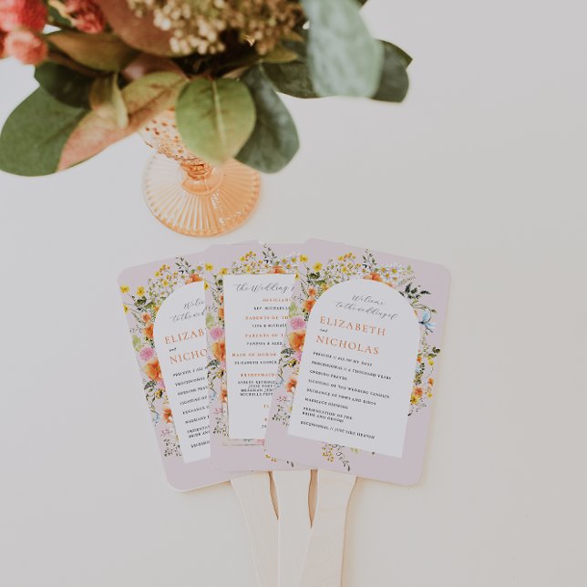 Abanico Boho Otoño Flor Silvestre | Programa de Boda Flora (Subido por el creador)