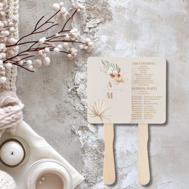 Abanico Boho Pampass Grass Floral Boda (Subido por el creador)