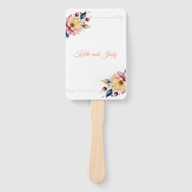 Abanico Boho Peachy Floral (Anverso)