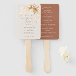 Abanico Boho Terracotta Flores secas y pampas Grass H