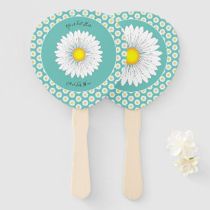 Abanico Bonito verde azulada Pequeña Personalizado de mar