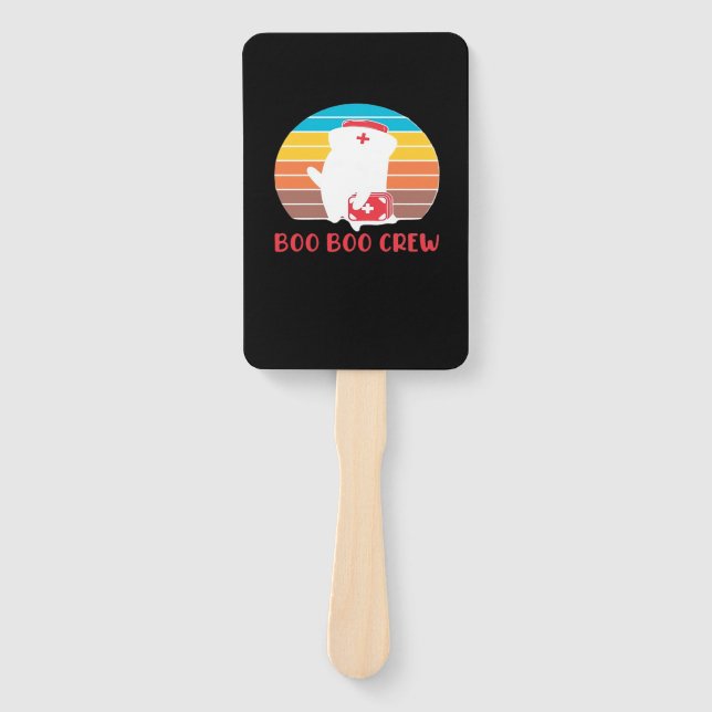 Abanico Boo Boo Crew Nurse Funny Ghost Halloween Classic T (Anverso)