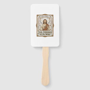 Abanico Bordado de Jesús Bordado de Jesús Aguja