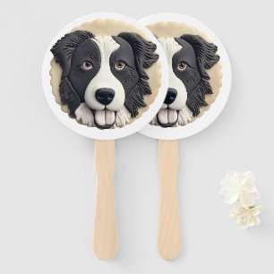 Abanico Borde de Perro Collie 3D inspirado