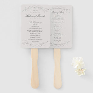 Abanico Bosquejo de lápiz gris elegante de ramitas Program