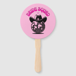 Abanico bride squad disco cowgirl pink