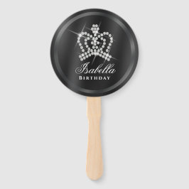 Abanico Brillante corona negra