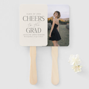 Abanico Brindis por la graduación con foto personalizada d