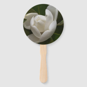 Abanico brote de flor de magnolia del sur blanco